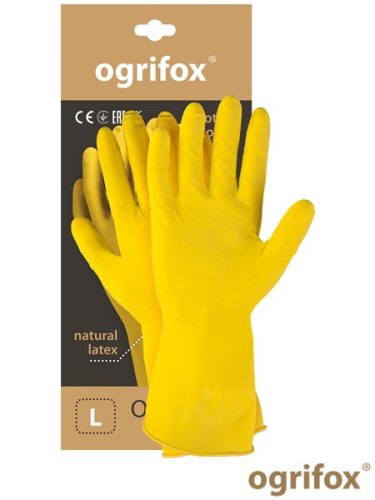 Manusi de protectie Ogrifox Flox latex galben