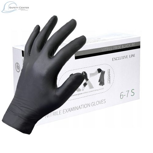 Mănuși de unică folosință, negru,  Procera R-nitril 