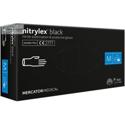 Mănuși medicale din nitril fără pudră , Nitrylex Black