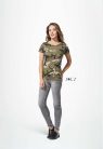 Sol's SO01187 CAMO WOMEN ROUND COLLAR T-SHIRT